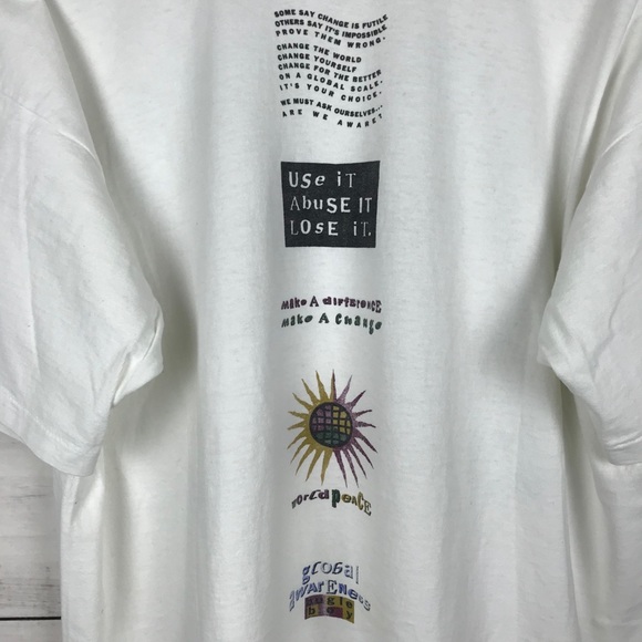 Vintage 1990s World Peace Tour T-Shirt - Picture 3 of 6